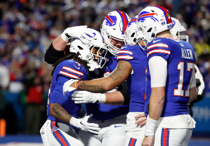 Josh Allen and the Buffalo Bills leaned on running back James Cook in a Week 15 win over the Dallas Cowboys.